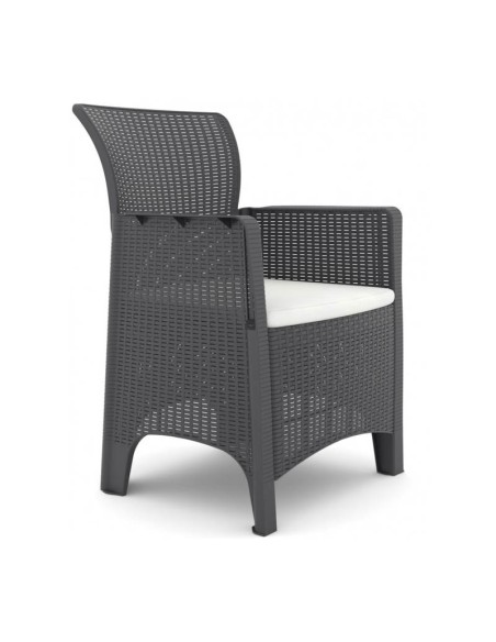Sillón en polipropileno antracita para exterior antracita