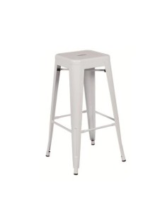 Taburete Tol acero blanco para tabernas