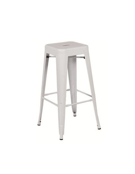 Taburete Tol acero blanco para tabernas