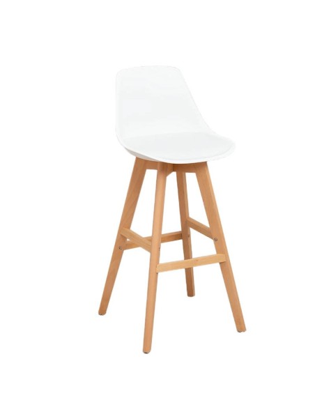 Taburete Aspa polipropileno blanco