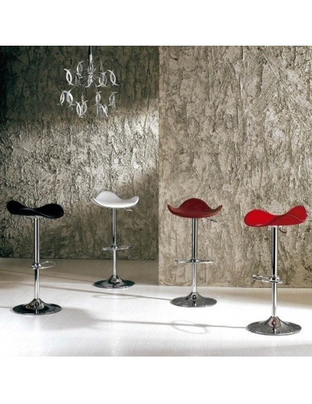 Taburete Lambada nappel y pie cromado