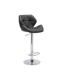 Taburete Cuate regulable simipiel negra