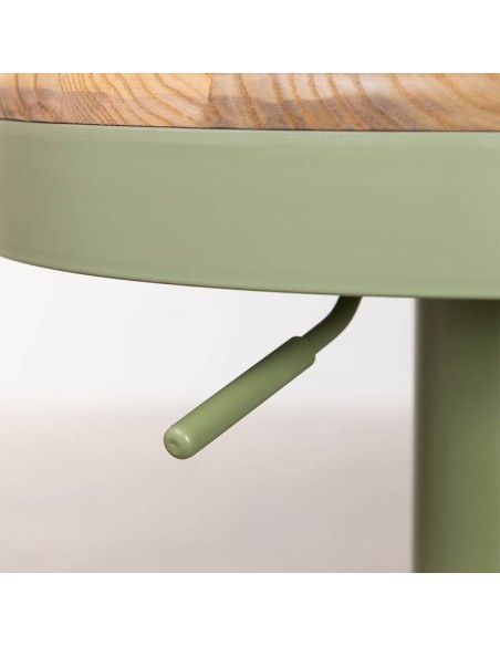 Taburete Chachi mousse celadón detalle