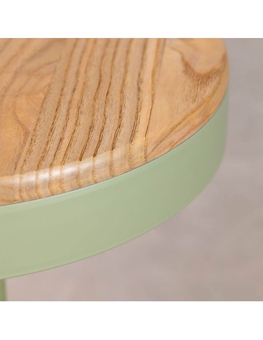 Taburete Chachi mousse celadón detalle 2