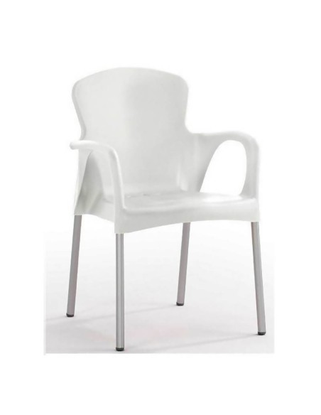 Sillón Thor en polipropileno blanco