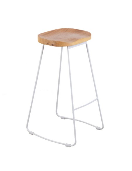 Taburete Clementa acero blanco