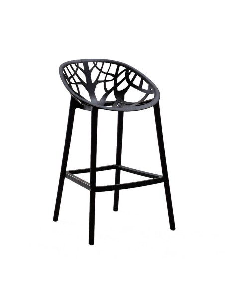 Taburete Cleofa polipropileno negro