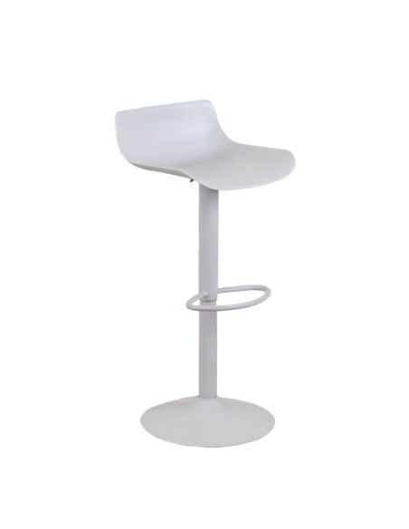 Taburete Edicta polipropileno gris claro