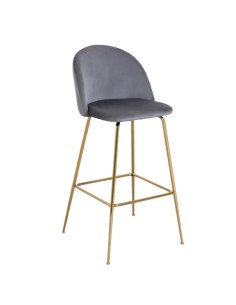 Taburete Elvia PD Terciopelo gris