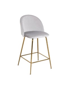 Taburete Elvia PD Terciopelo gris 2