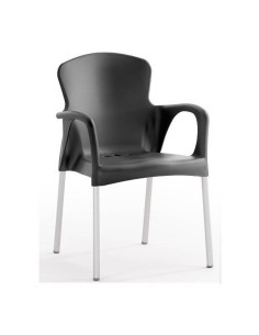 Sillón Thor en polipropileno negro