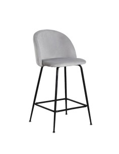 Taburete Elvia PN terciopelo rosa peonia 2