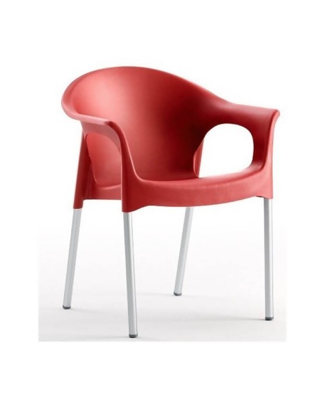 Sillón Axe de polipropileno rojo