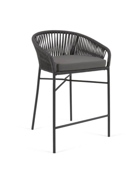 Taburete Ascensio cuerda negra