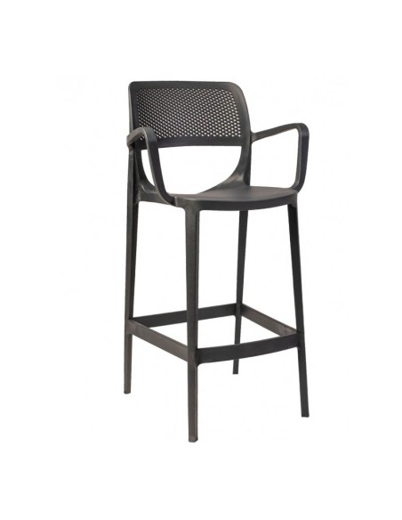 Taburete Adolfa polipropileno antracita