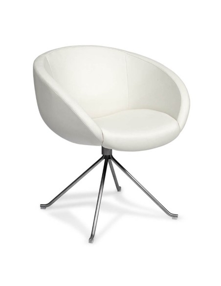 Butaca Saona polipiel blanco pata b5