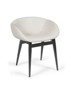 Butaca Weser polipiel blanco para pequeños negocios