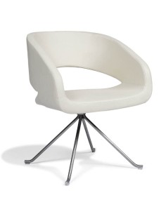 Butaca Neisse polipiel blanca