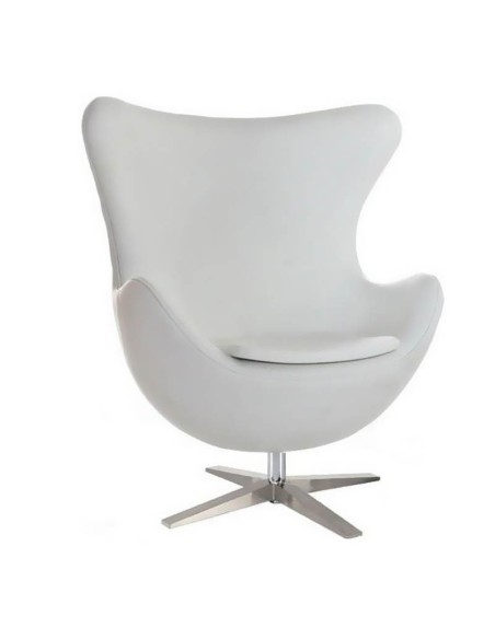 Butaca Ogy giratoria polipiel blanco