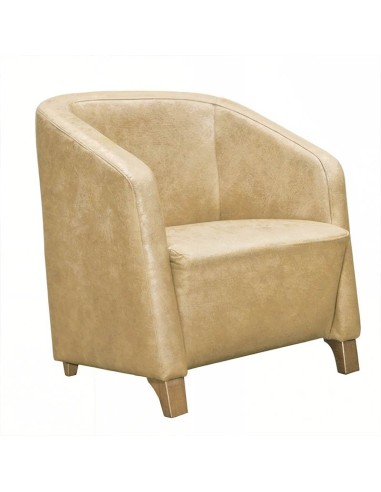 Butaca Brus polipiel beige