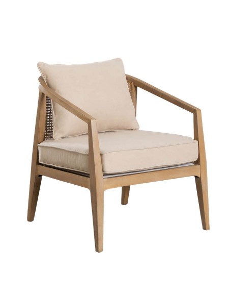 Butaca Auxibio tela beige crema