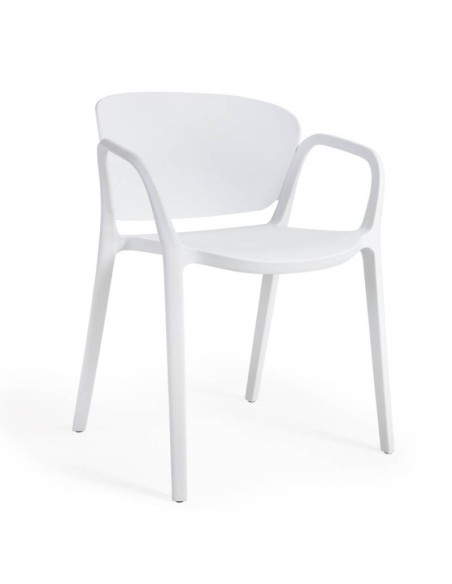 Sillón de inyección en polipropileno blanco