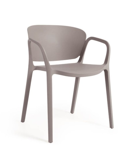 Sillón de inyección en polipropileno marrón