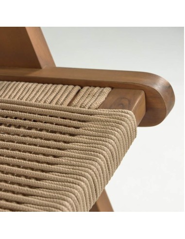 Butaca Bartolo madera oscura detalle