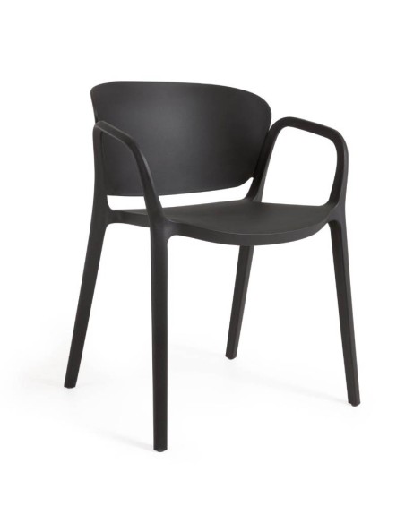 Sillón de inyección en polipropileno negro 1