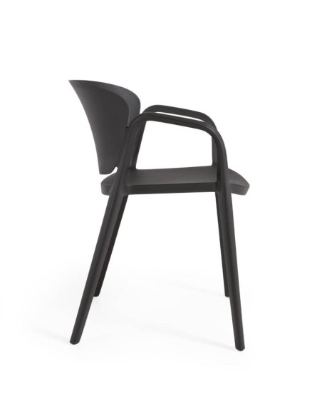 Sillón de inyección en polipropileno negro 2