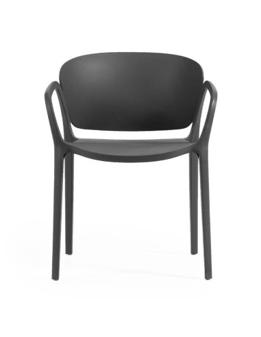 Sillón de inyección en polipropileno negro 3