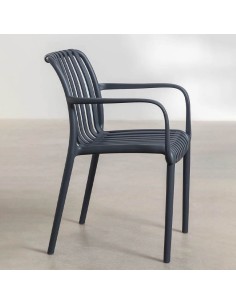 Sillón Euvigis de inyección polipropileno grafito. 2