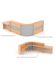 Mostrador Recepción Georgia Bicolor 1060 para tiendas 2