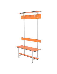 Banco Sencillo Respaldo Perchero y Sombrerero Compacto ideal vestuarios