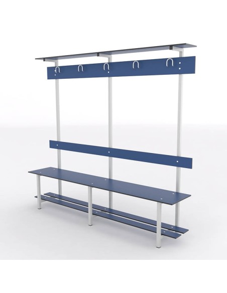 Banco Sencillo Respaldo Perchero y Sombrerero Compacto ideal gimnasios