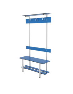 Banco Sencillo Respaldo Perchero Zapatero y Sombrerero Compacto