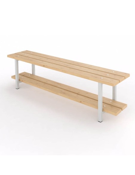 Banco Sencillo Zapatero Pino para gimnasios modernos