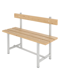 Banco Sencillo Zapatero Respaldo y Perchero Pino para gimnasios elegantes