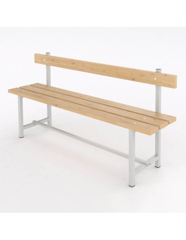 Banco Sencillo Zapatero Respaldo y Perchero Pino ideal gimnasios elegantes