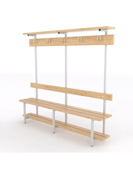 Banco Sencillo con Zapatero y Perchero de Pino | Funcionalidad y Durabilidad