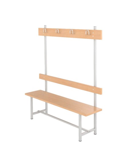 Banco Sencillo con Respaldo y Perchero Melamina