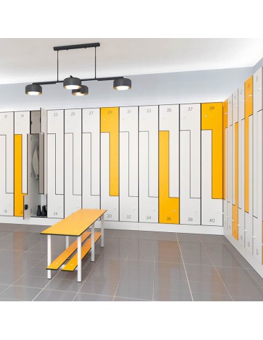 Taquilla 2 puertas en ''L'' Compacto / Compacto ideal gimnasios modernos