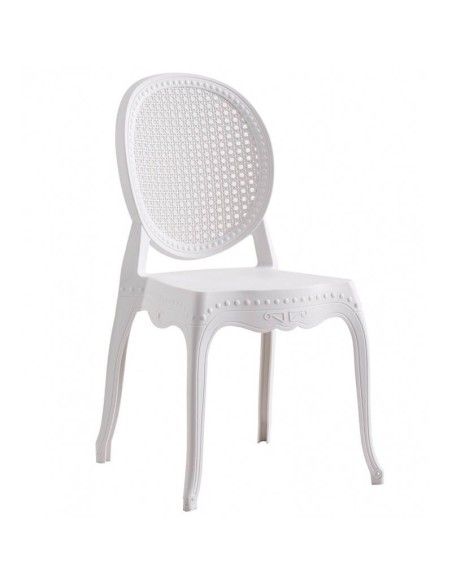 Silla Felicia en polipropileno blanco