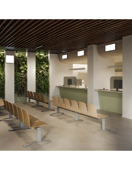 Bancada Lambada  5P para salas de espera