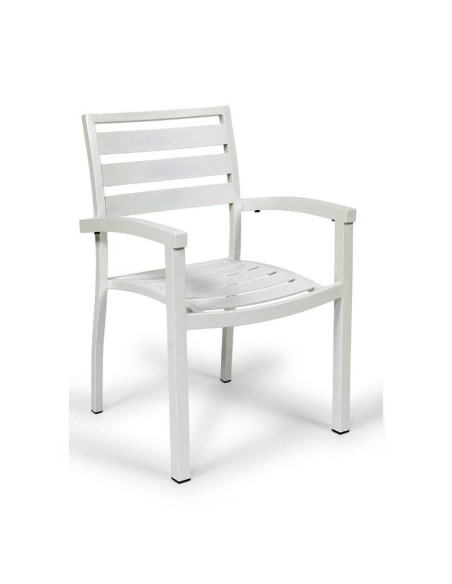 Sillón Reva Lamas de Aluminio Blanco