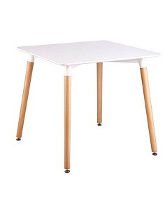 Mesa String WH 80x80 | Versátil y Moderna con Base de Haya Maciza