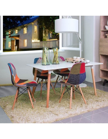 Mesa String WH 160x90 | Versátil y Moderna con Base de Haya Maciza