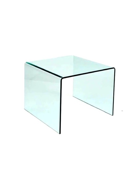Mesa Sune de cristal curvado