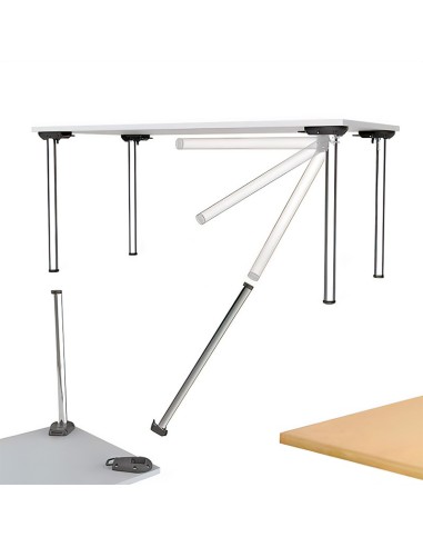 Mesa Plegable Apilable Tris Tras detalle 2