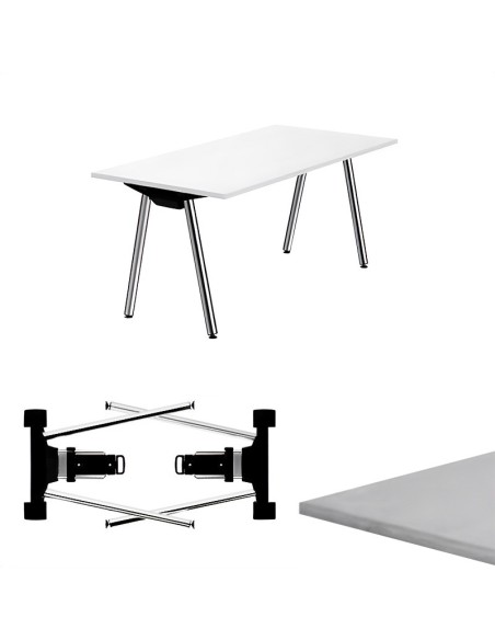 Mesa Plegable Apilable Uve detalle